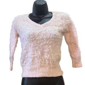 Almost Famous Soft Blush V-Neck Sweater